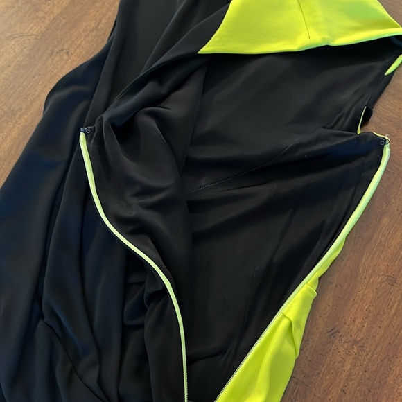 Alexander Wang Dress Black & Neon Yellow/Green Size 2 - Picture 12 of 15